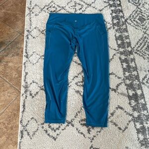 Lululemon Teal Leggings SZ16 Excellent Used Condition